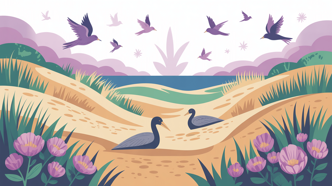 Paysages biodiversité baie d'authie dunes fleurs phoques