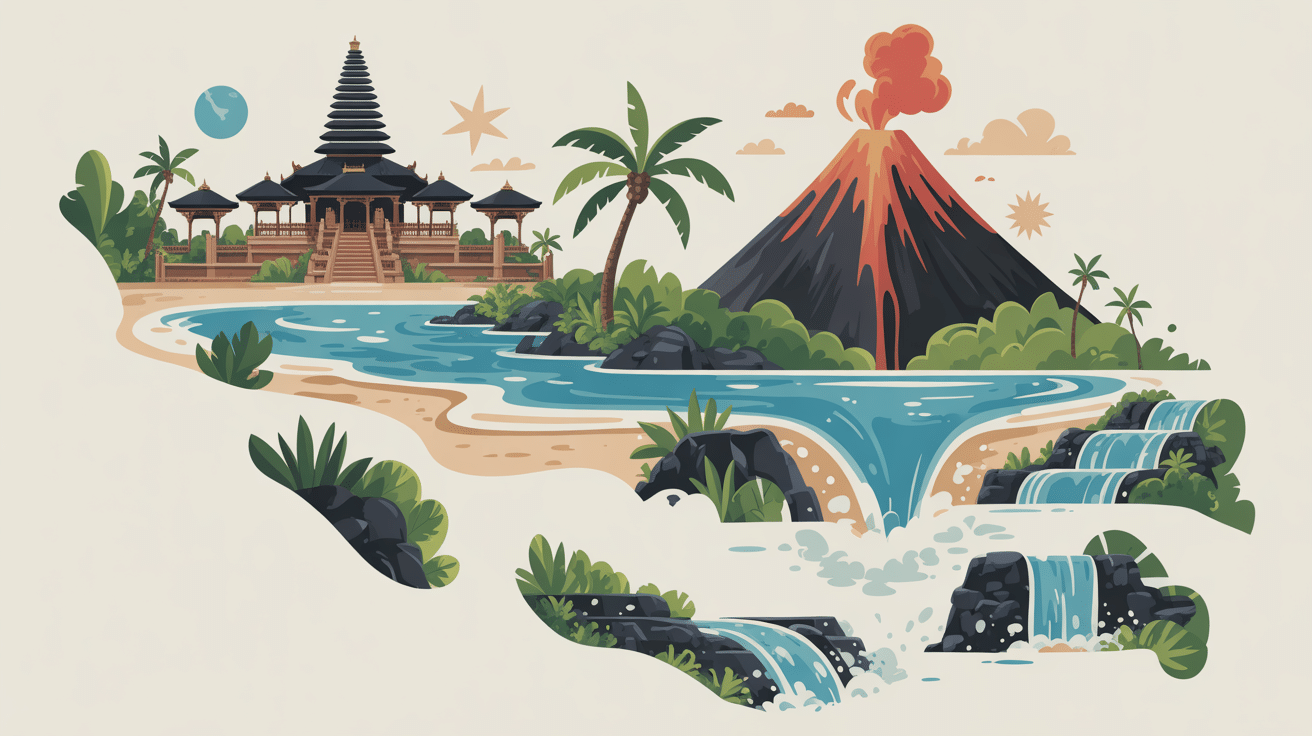 bali carte incontournables icônes sites touristiques