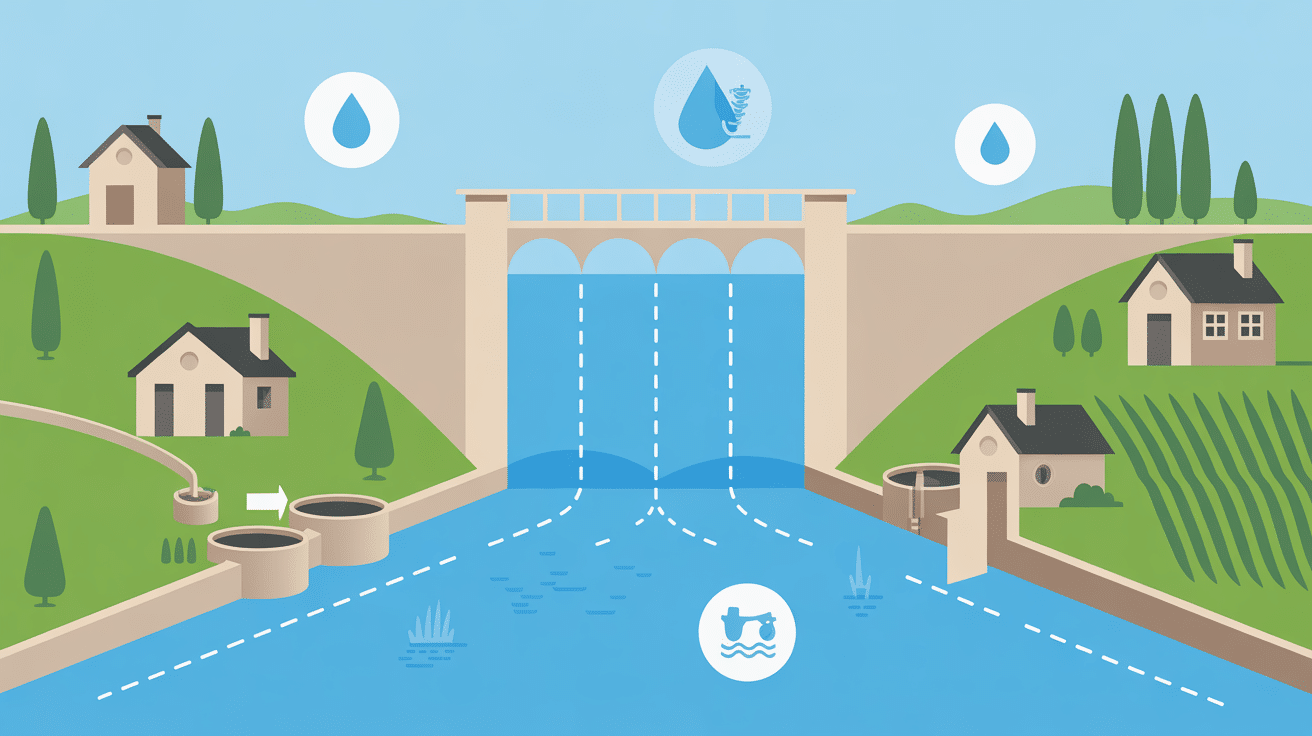 schéma fonction barrage de bimont gestion eau