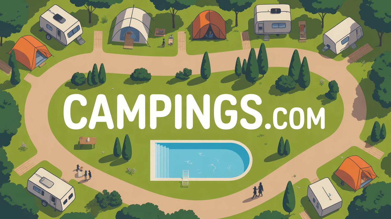 vue aerienne camping coloré campings com