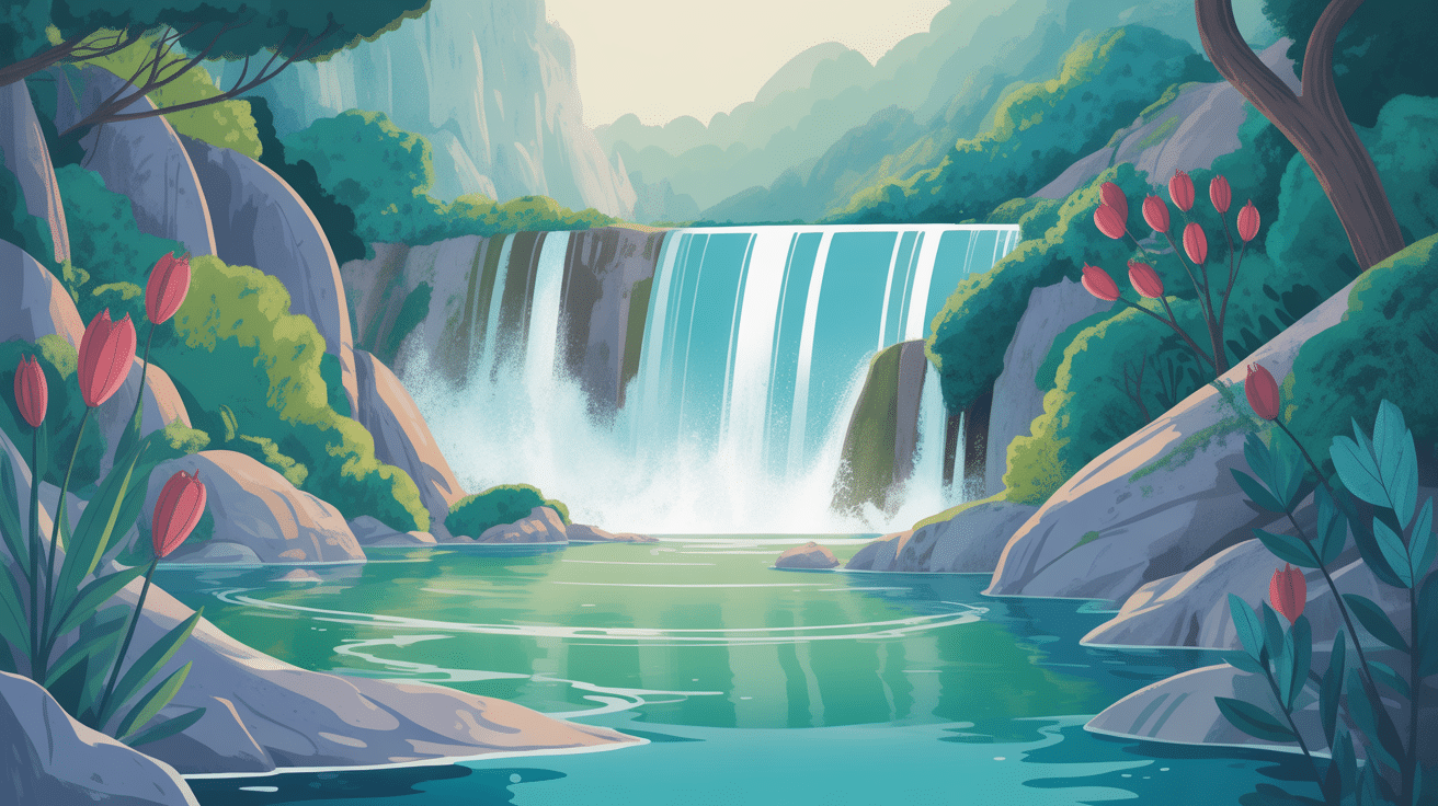 Cascade de la Vis nature roches eaux limpides