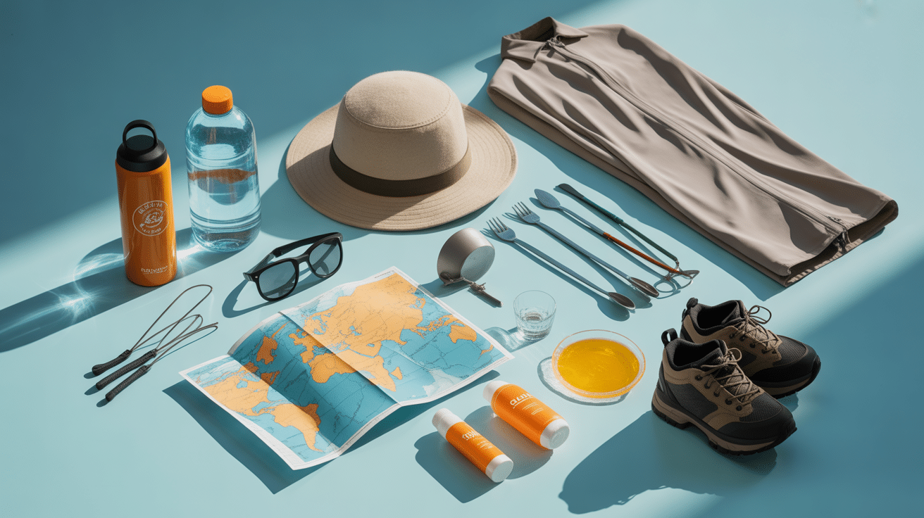 Équipements randonnée sécurité desert Espagne