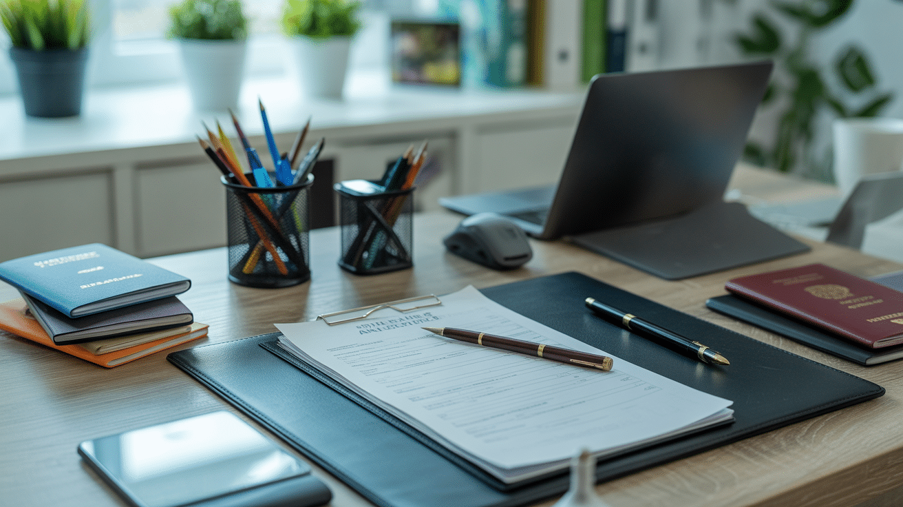 Bureau documents formulaires pour destination Med visas