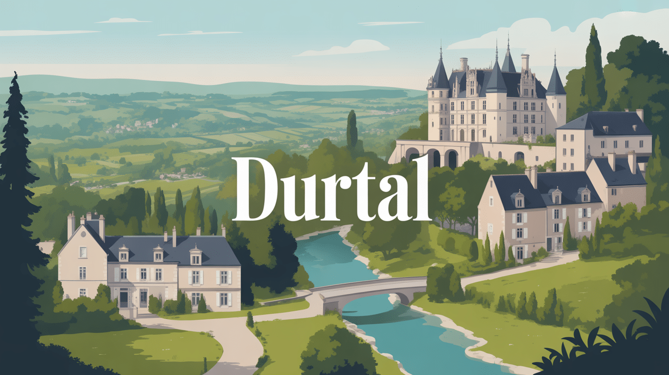 vue panoramique durtal château renaissance et vallée