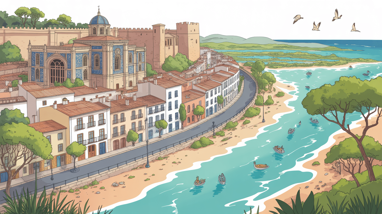 Centre historique Faro Portugal plages lagunes visite