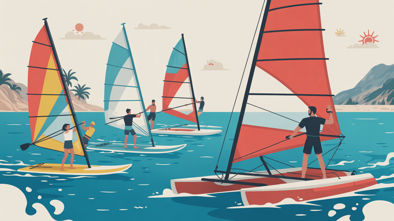 gruissan plage sports nautiques planche voile paddle