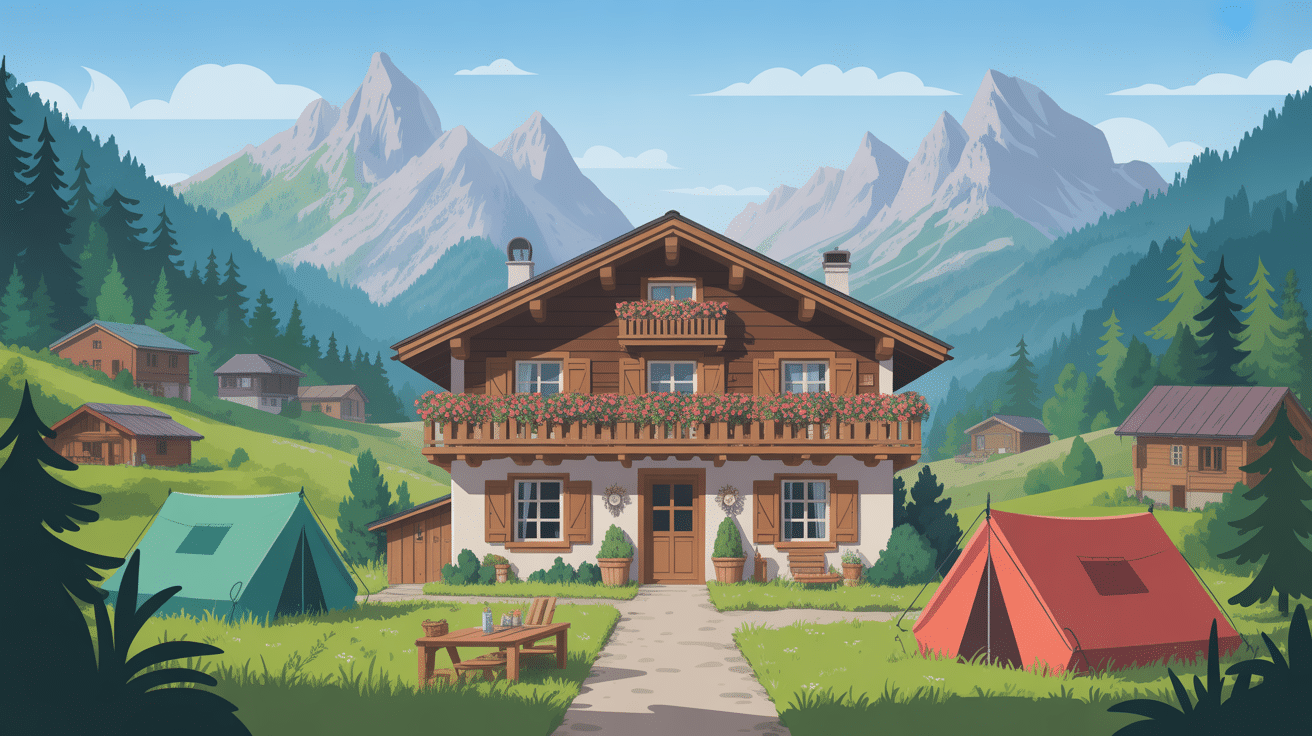 chalet lauterbrunnen camping montagne suisse