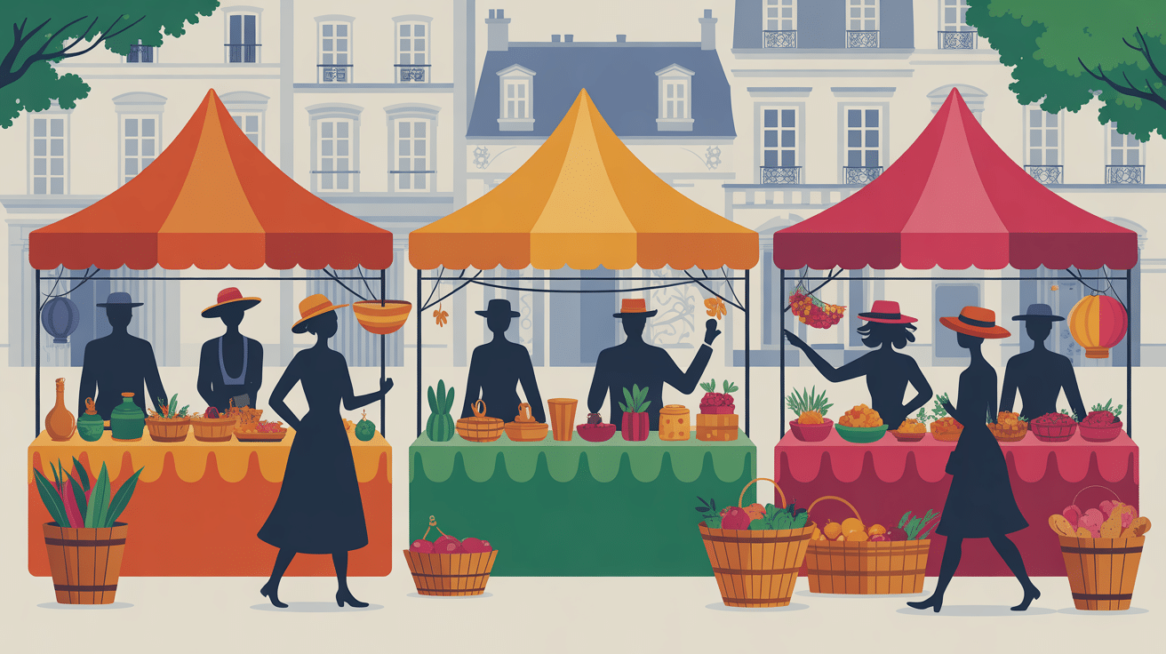 Marché traditionnel et chapeaux Caussade