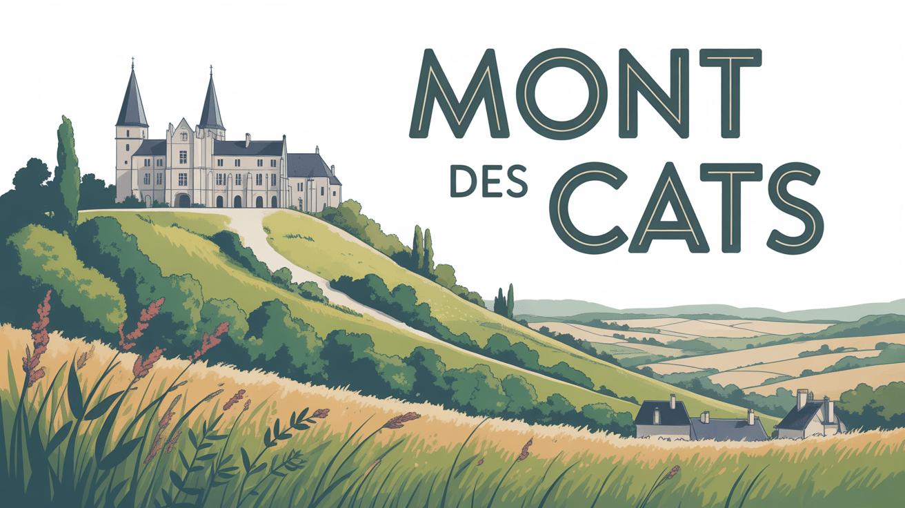 Vue panoramique abbaye mont des Cats colline