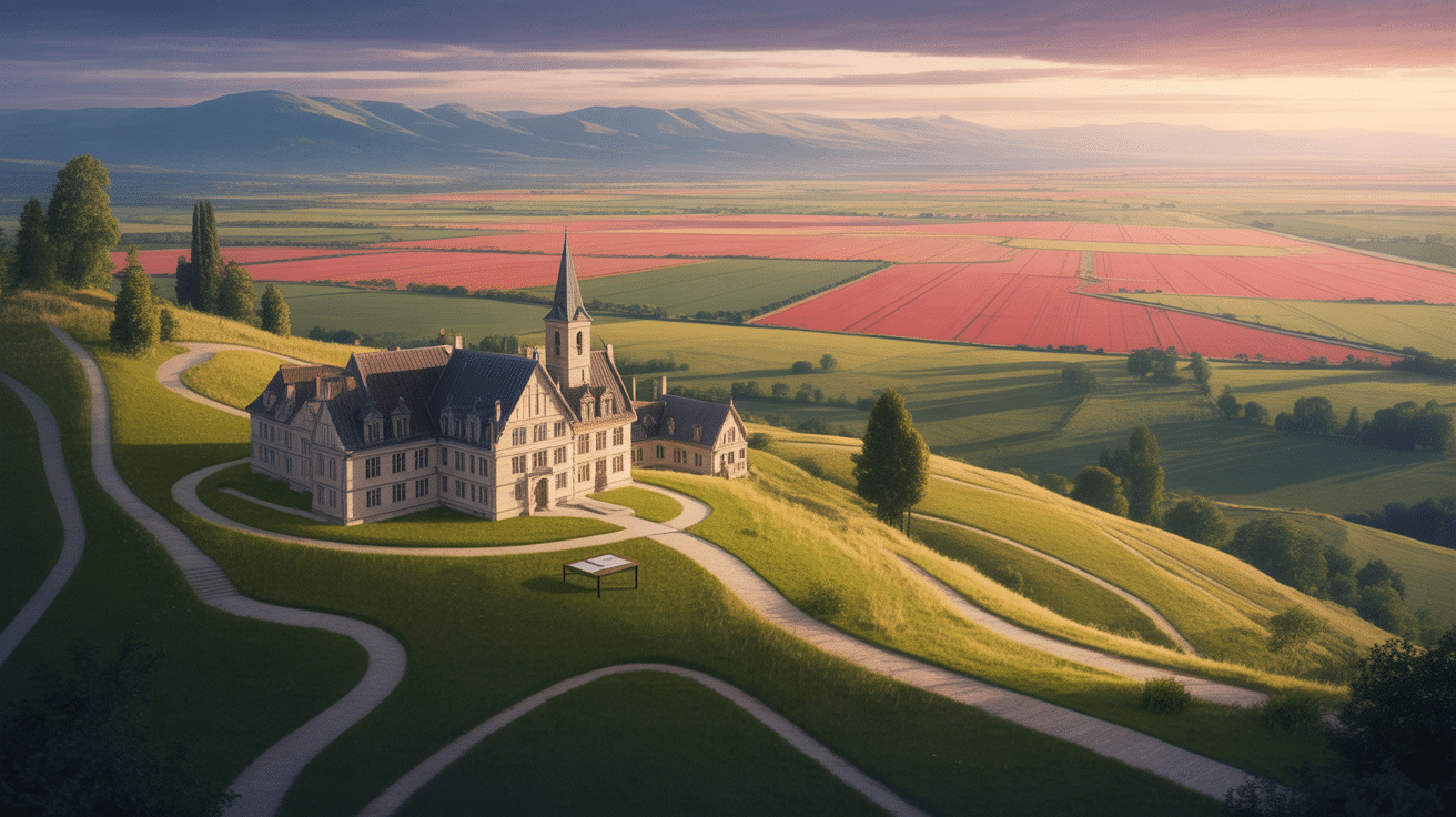 Paysages panoramiques mont des Cats sentiers