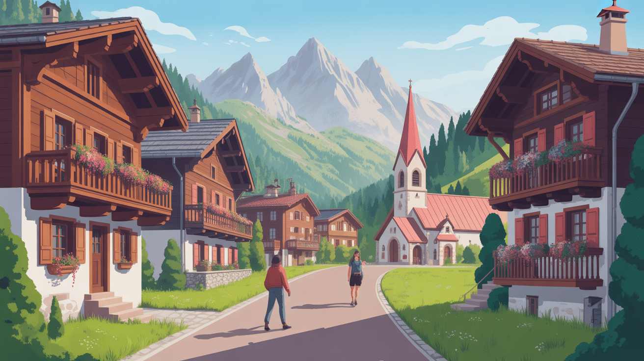 mont saxonnex rue chalets traditionnels