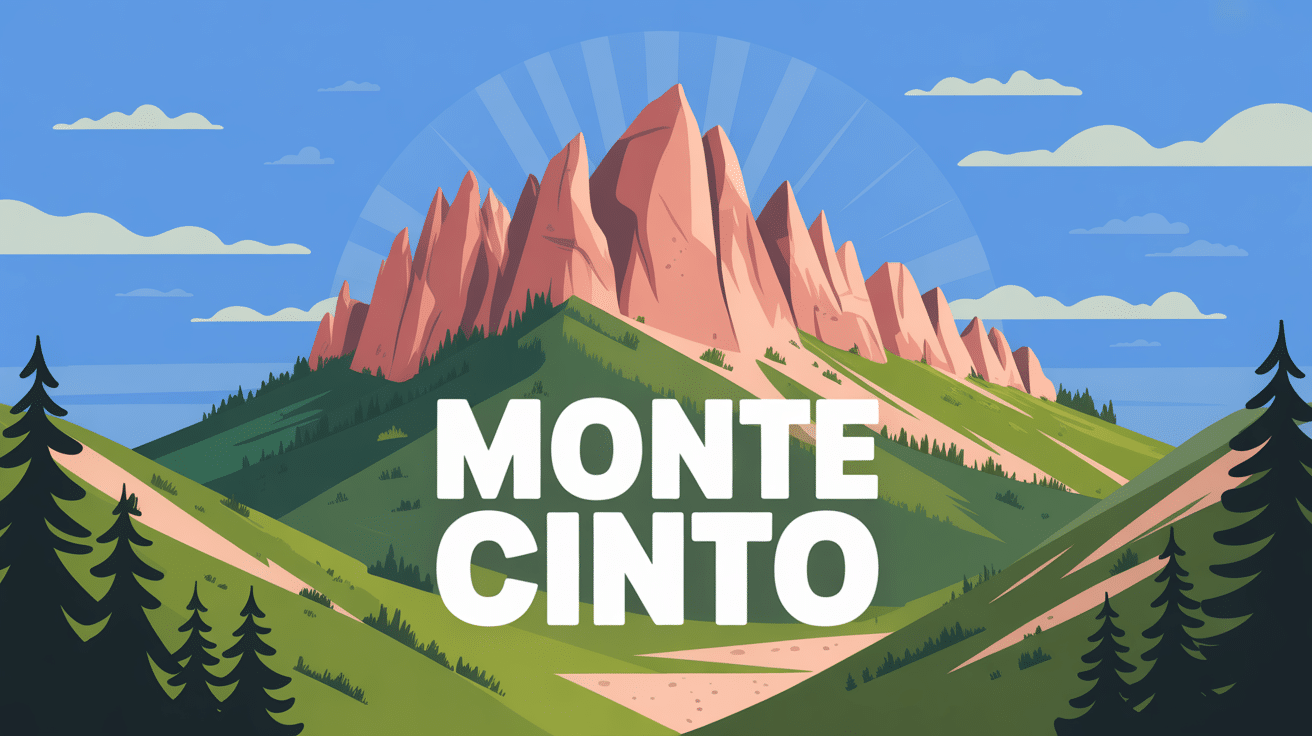 Illustration sommet monte cinto paysage méditerranéen