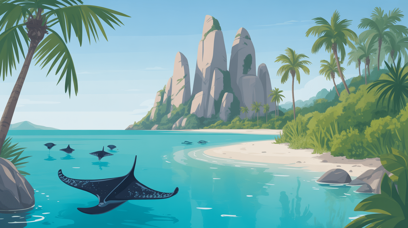 nusa penida plages falaises raies manta