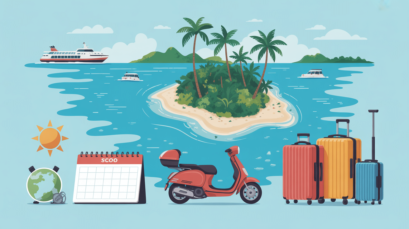 organiser voyage nusa penida ferry scooter carte