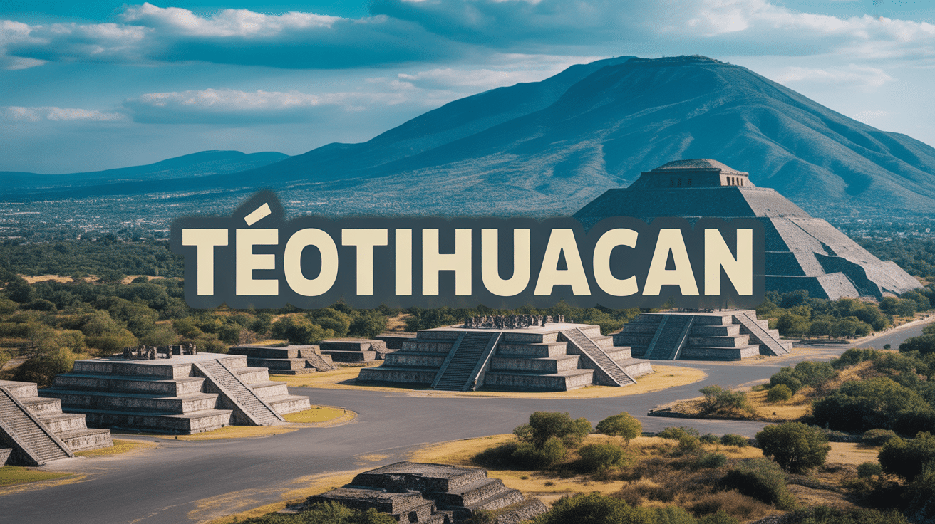 vue panoramique teotihuacan pyramides