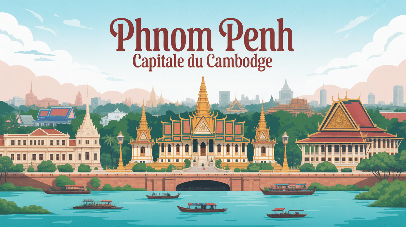 panorama capitale Cambodge trois rivières