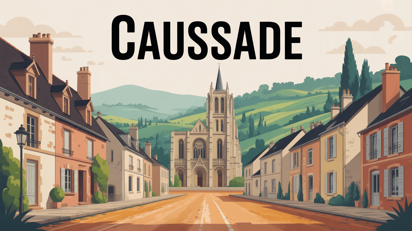 Vue générale Caussade ville sud-ouest