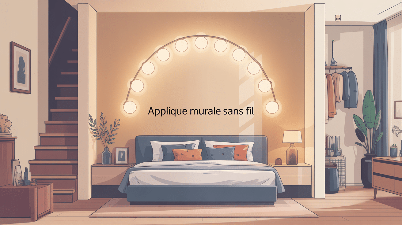 applique murale sans fil dans maison stylisée