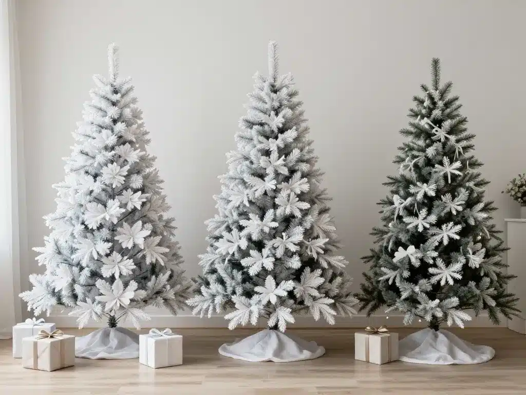 types de sapin de noel blanc intérieur