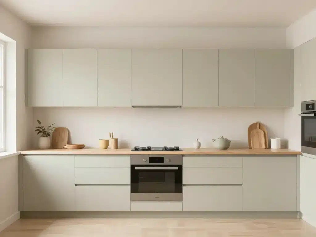 cuisine moderne couleur tendance pour cuisine neutre beige vert bois