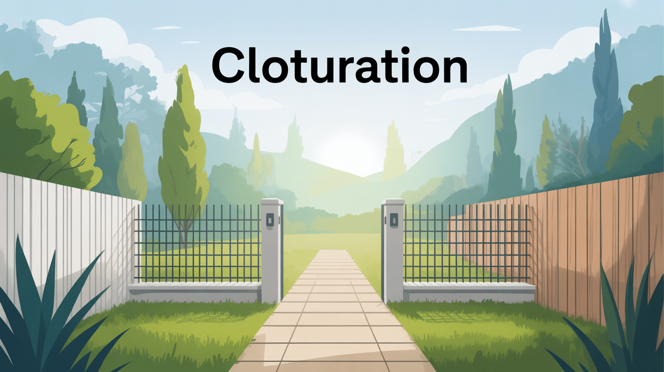 cloturation résidentielle illustration de différents types de clôtures