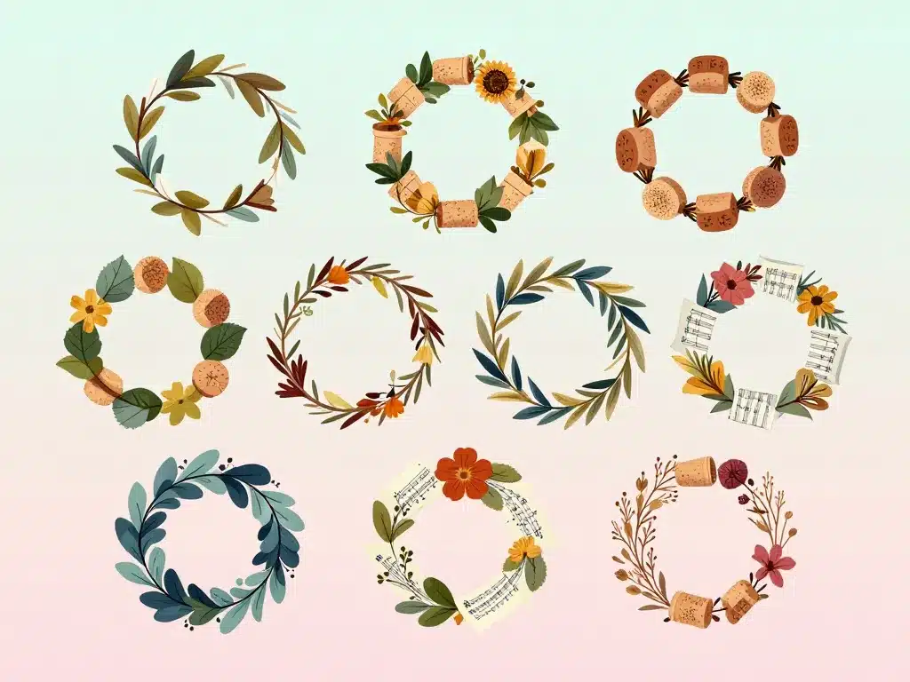 exemples de couronne de noel originale réalisée simplement