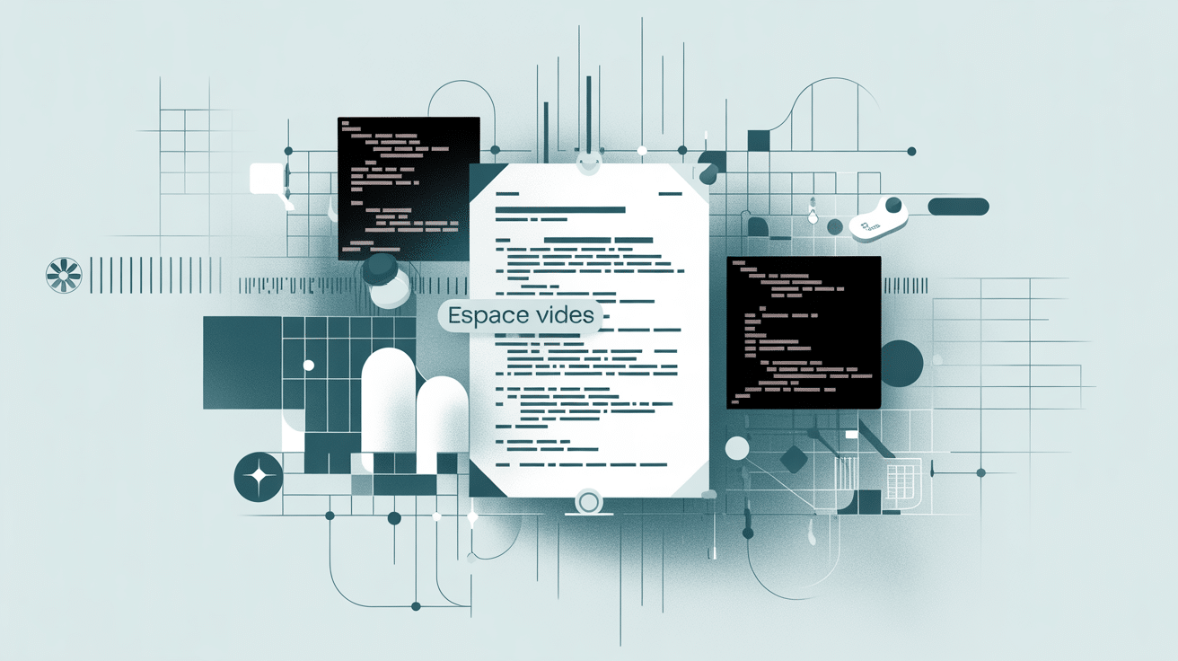 illustration espaces vides bureautique code design moderne