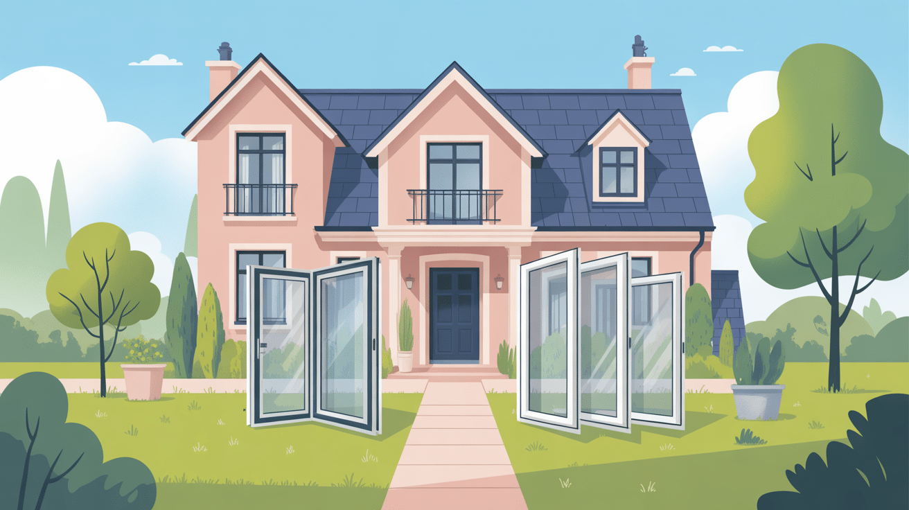 Illustration fenêtres Veka PVC, maison, performance énergétique