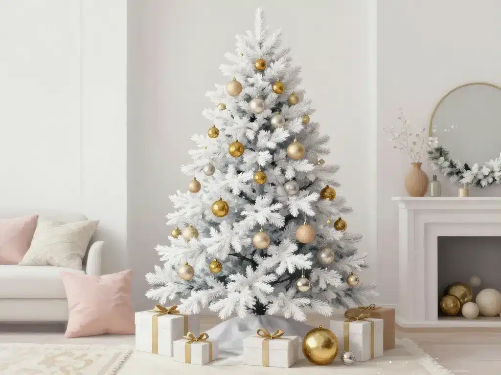 déco sapin de noel blanc couleurs tendance