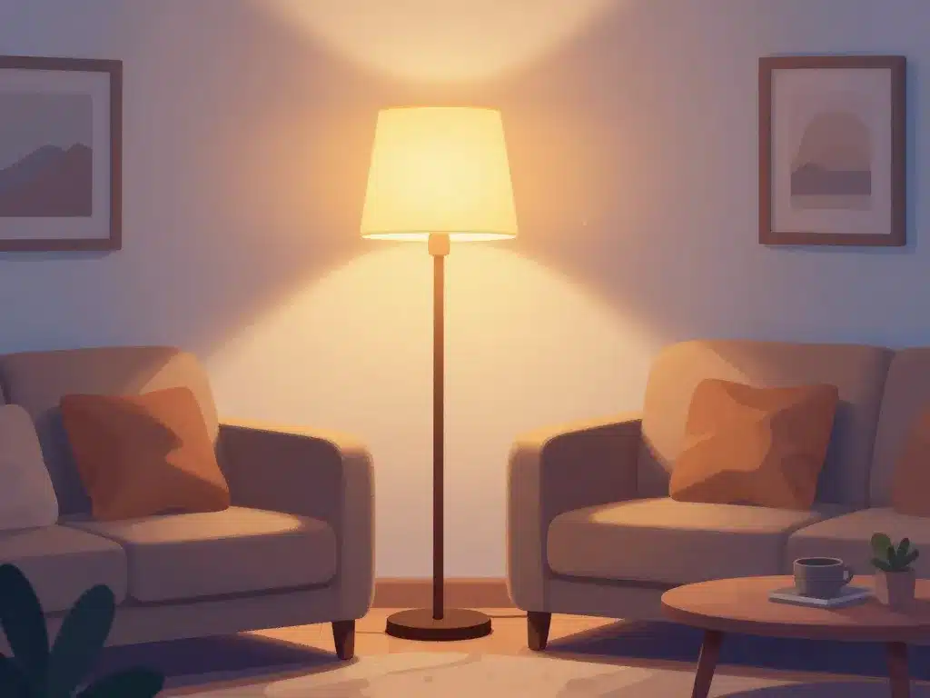 lampe halogène sur pied lumière chaleureuse contraste LED
