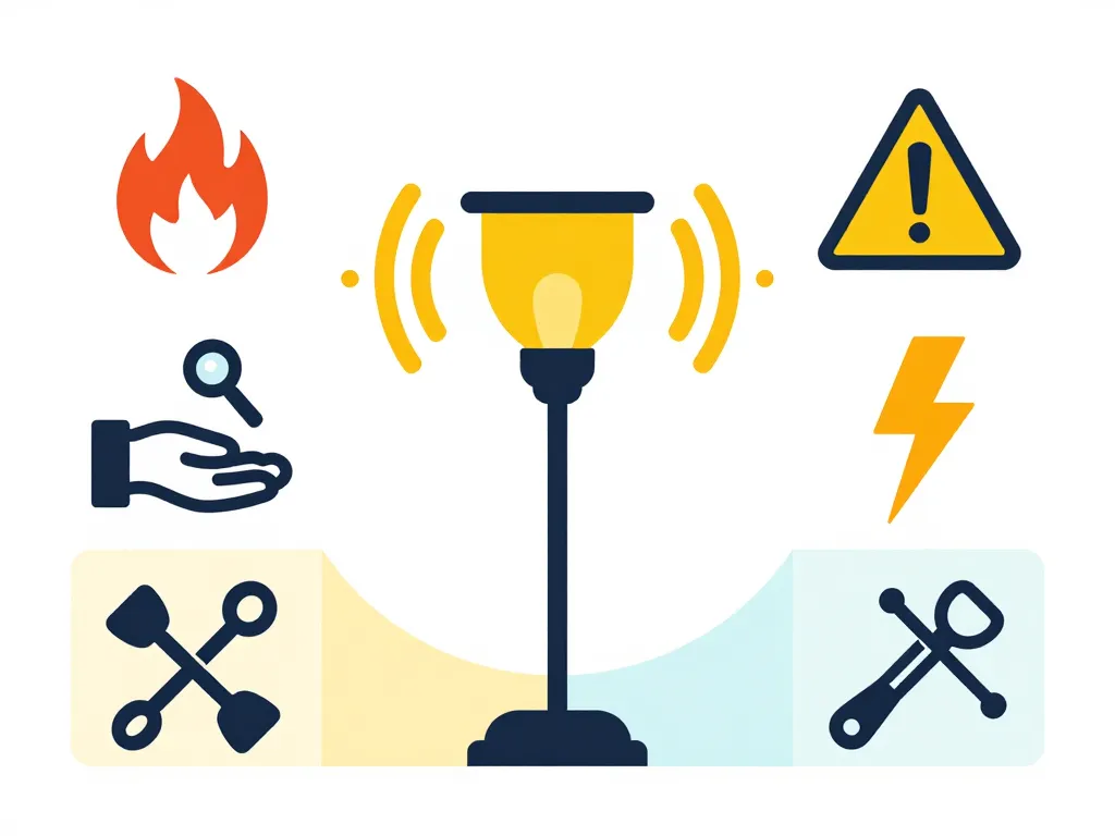 lampe halogène sur pied sécurité énergie maintenance