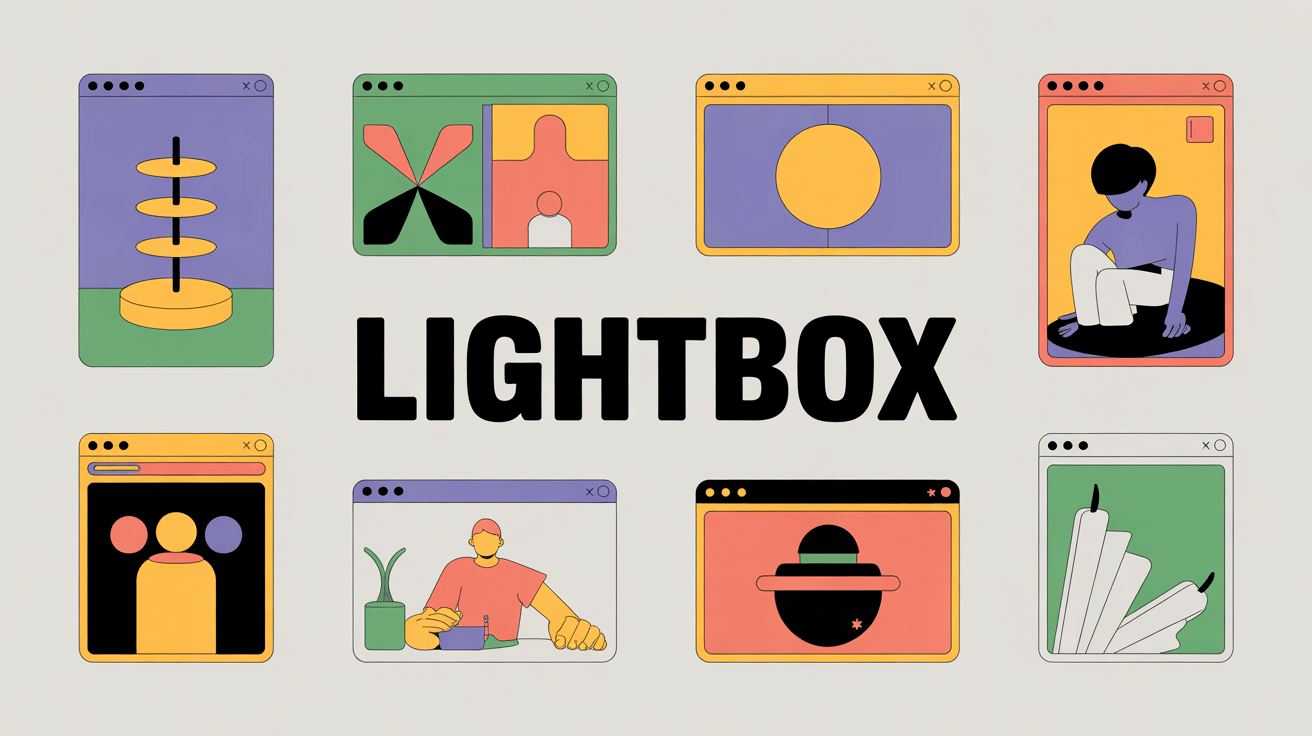 Illustration différents types lightbox