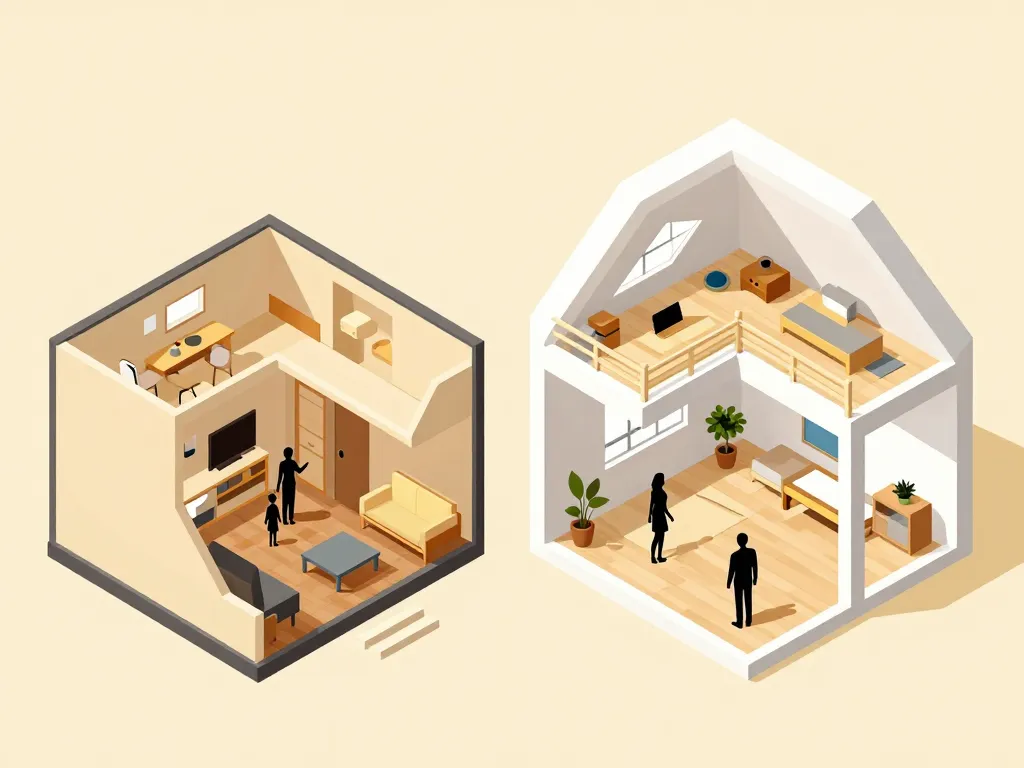 maison plan etage différence surface maison familiale compacte moderne