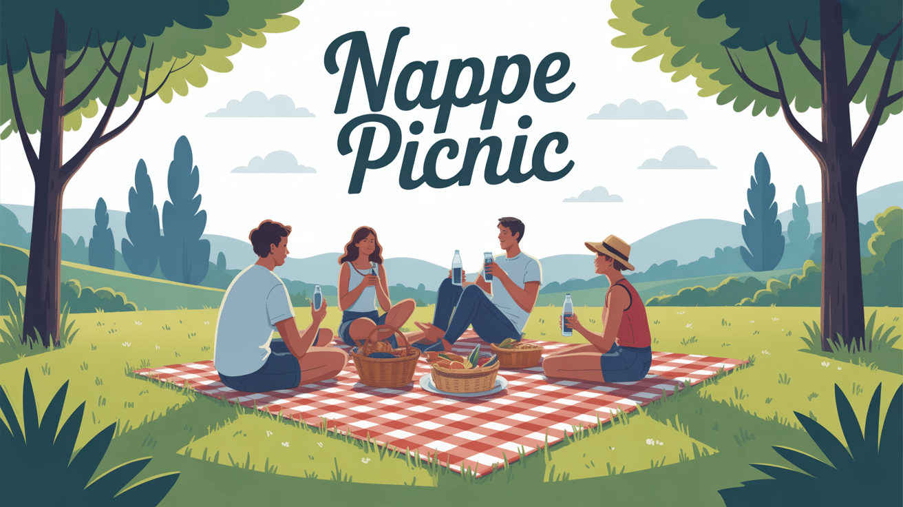 nappe picnic conviviale sous les arbres