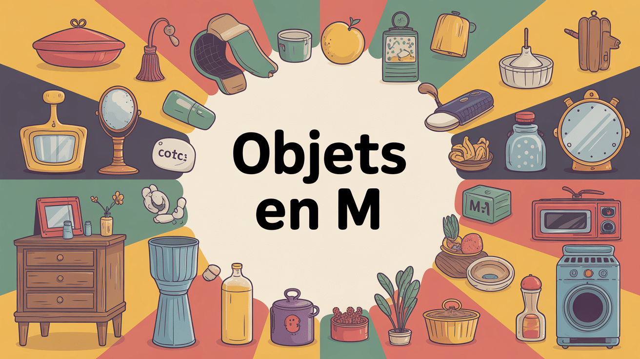 illustration objets en m variés autour d’un cercle