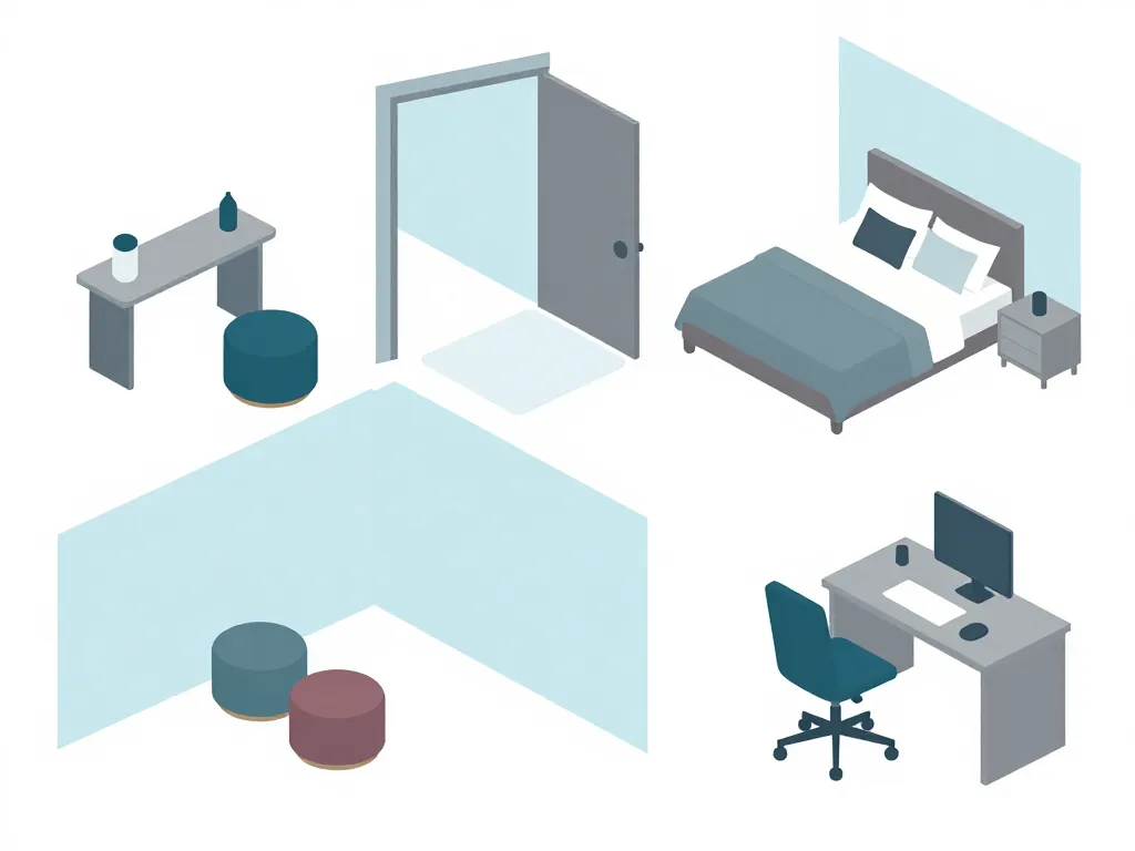 pouf tabouret positionné salon chambre entrée bureau