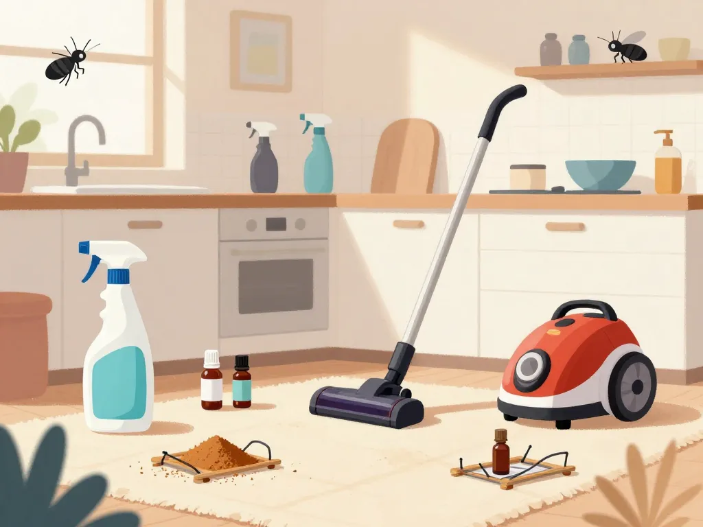 Illustration de traitements naturels pour insecte noir maison