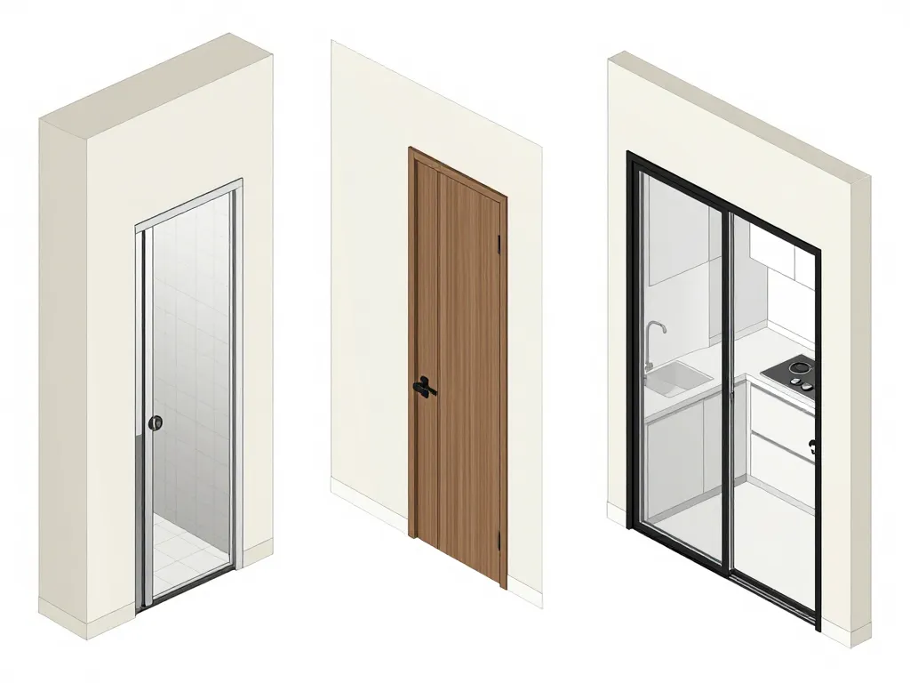 Schéma utilisation portes Scrigno selon pièce