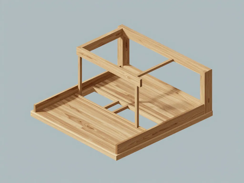 Schéma structurel estrade en bois et ossature