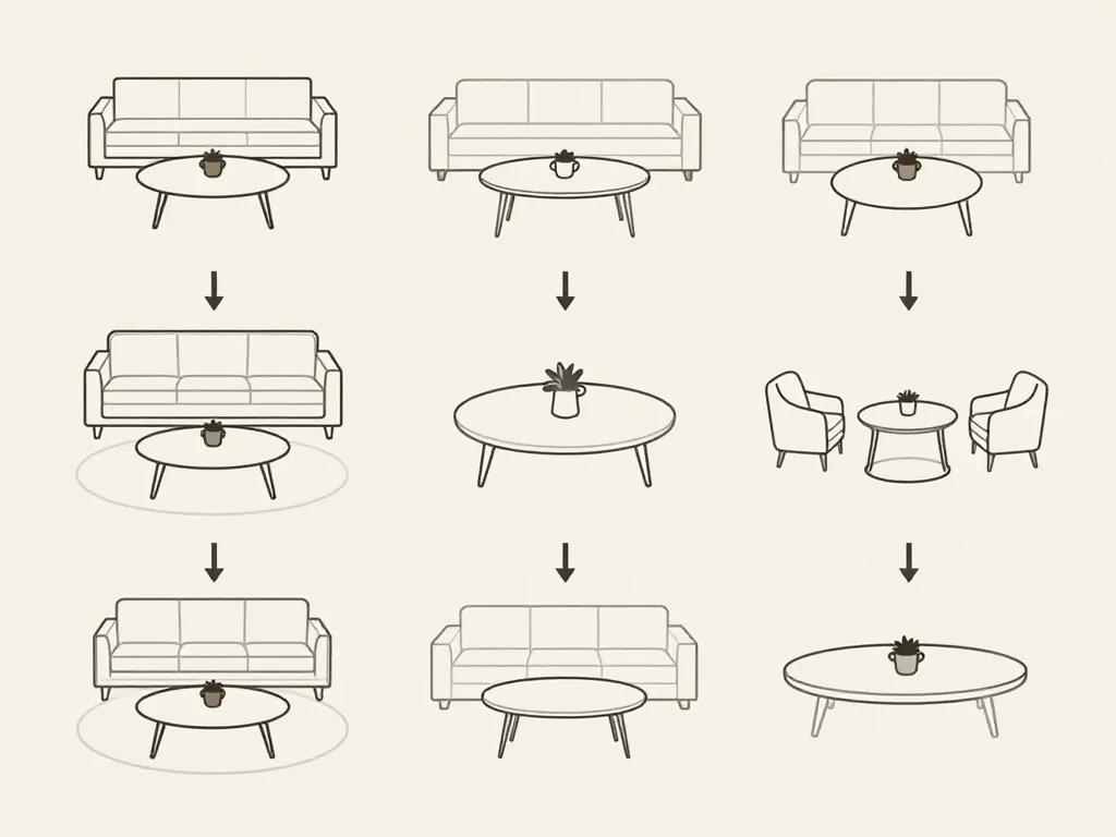 formes et tailles de table basse design selon l'agencement d'un salon