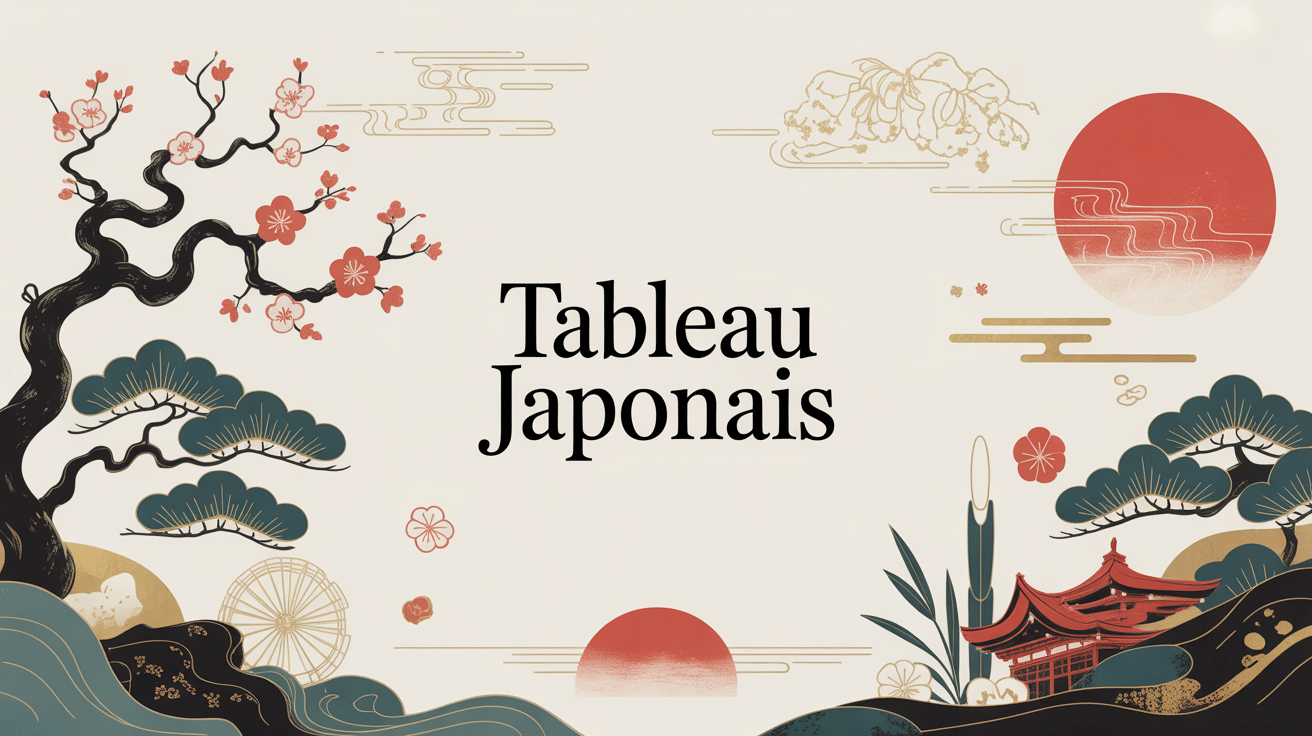 illustration centrale tableau japonais ambiance zen