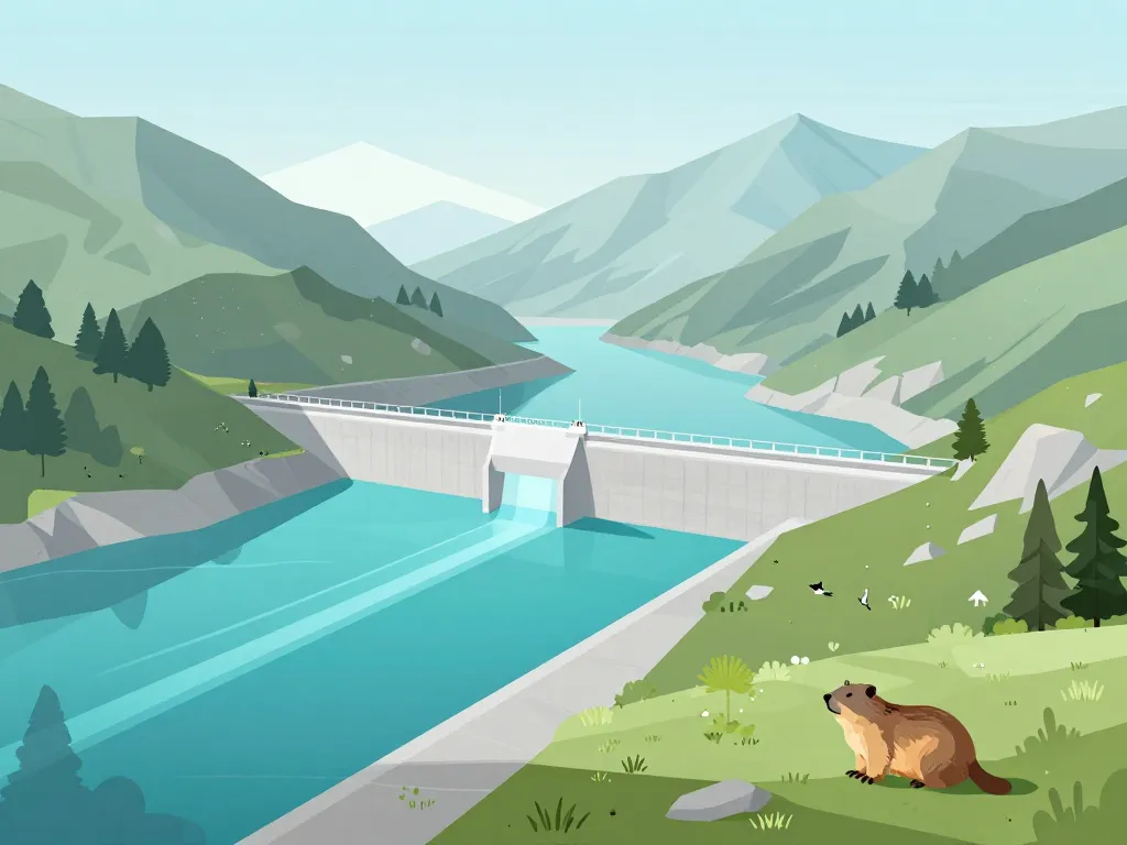 barrage des gloriettes schéma environnement retenue