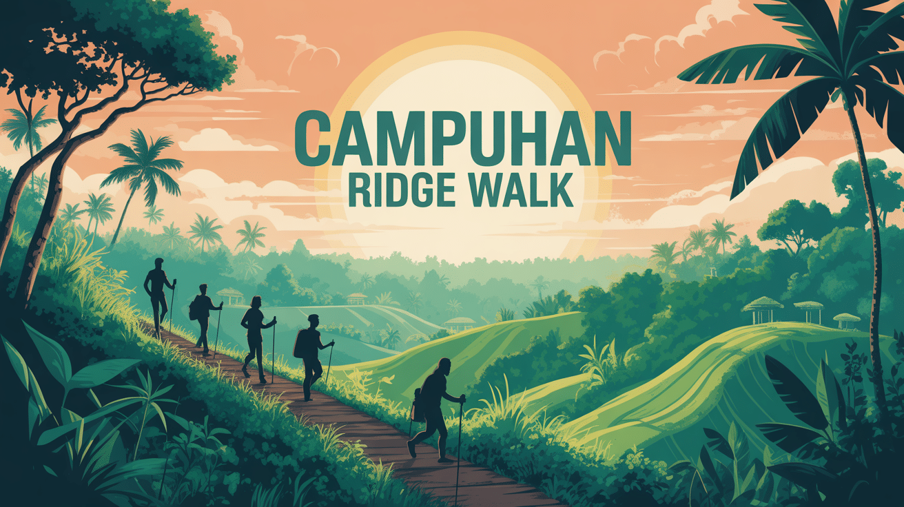 Vue panoramique sur la crête Campuhan Ridge Walk à Ubud