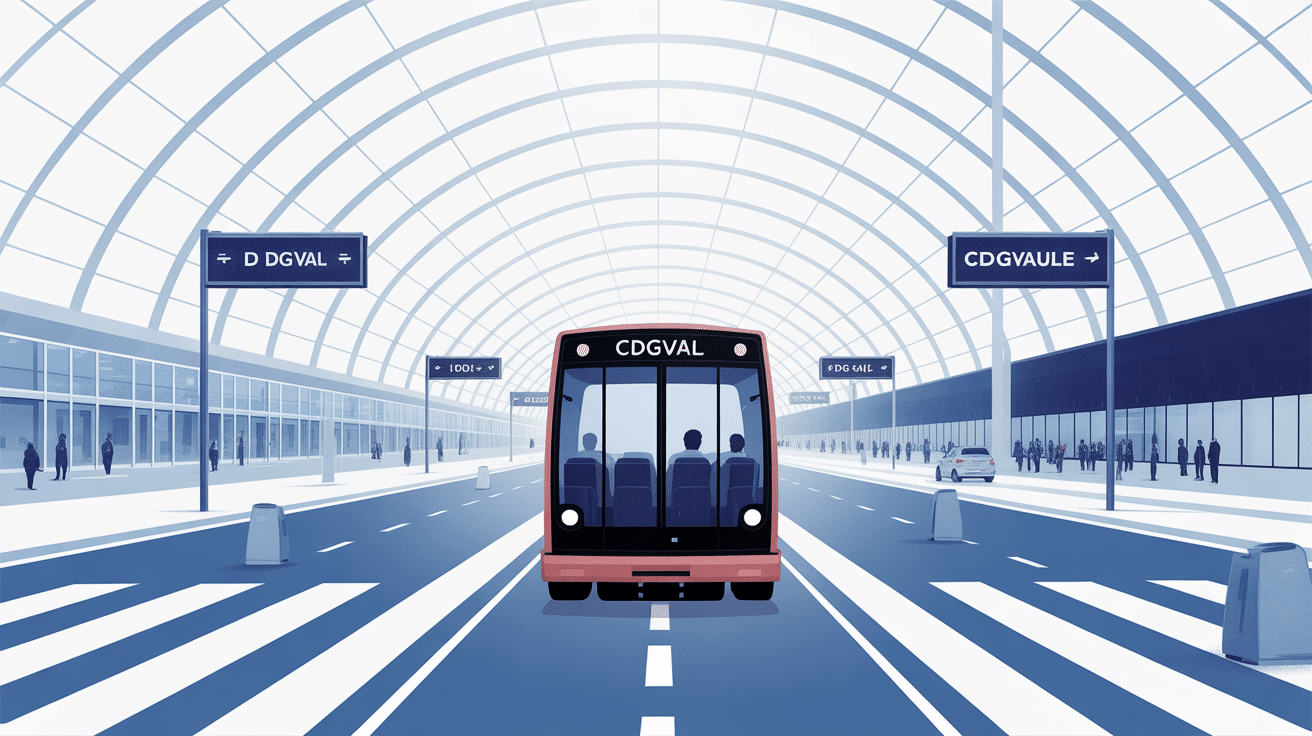 cdgval navette automatique roissy illustration signalétique