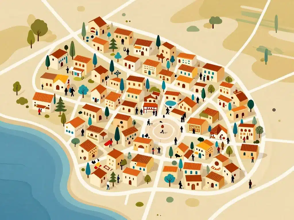 Carte conceptuelle village de Scopello Sicile