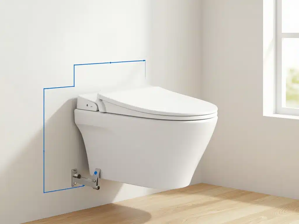 Hauteur WC suspendu normes réglages techniques