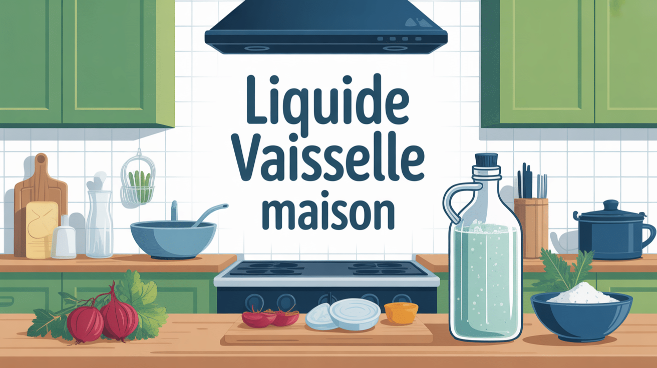 liquide vaisselle maison près évier ingrédients naturels