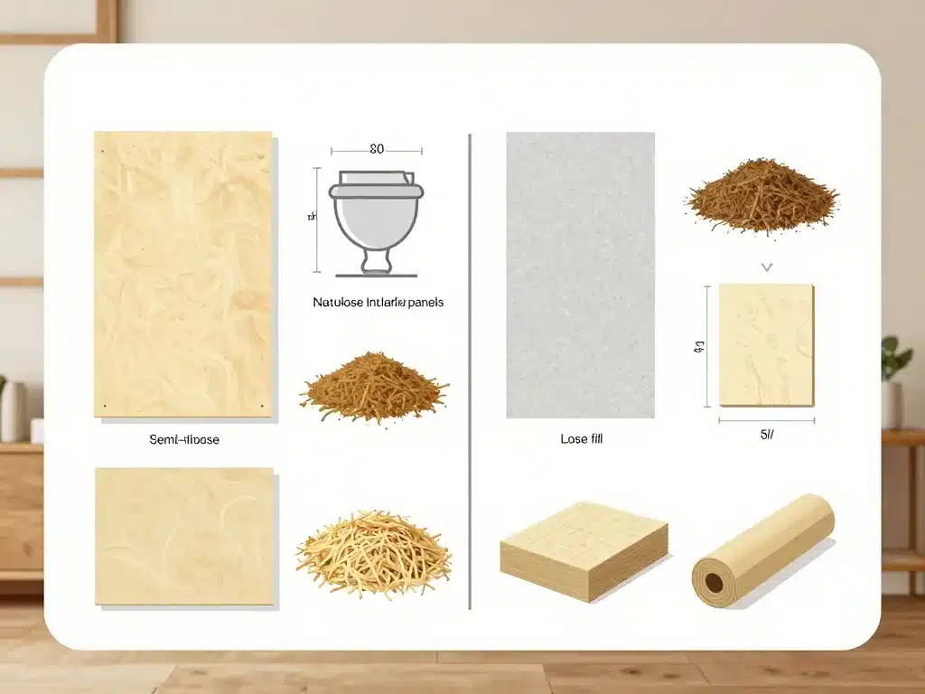 Panorama visuel panneaux ouate de cellulose formats disponibles