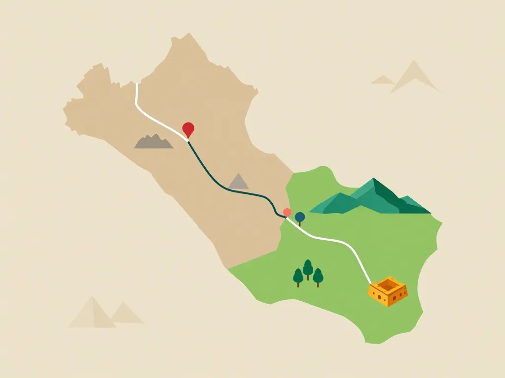 Schéma conceptuel peru south voyage itinéraire carte