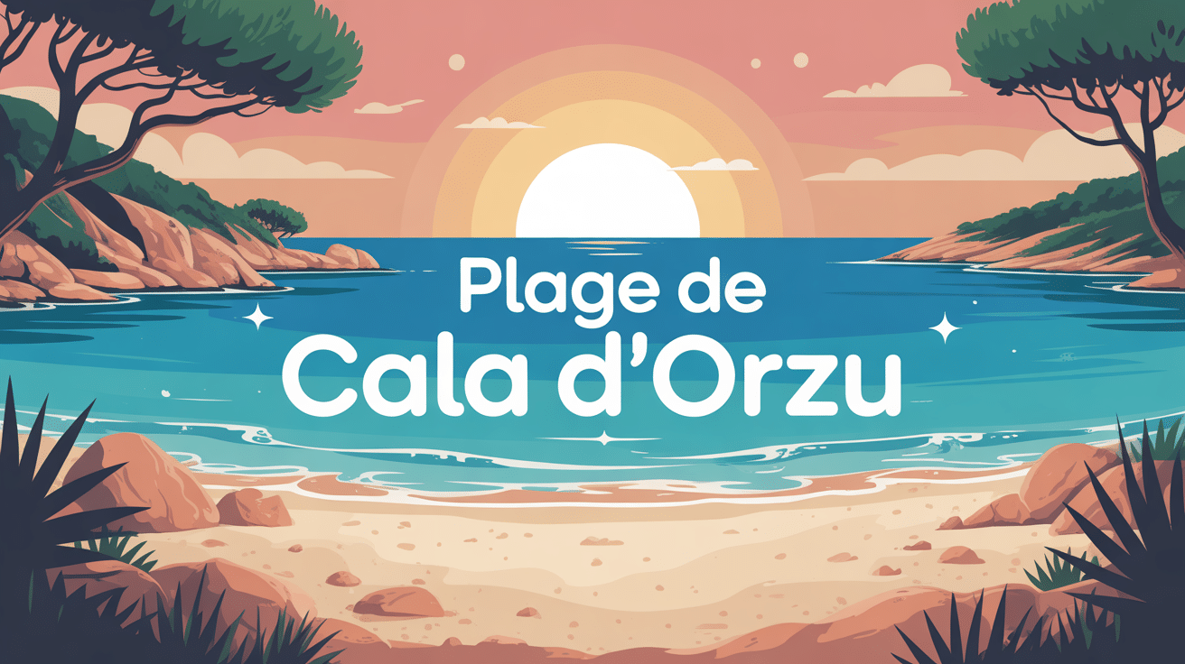 plage de cala d'orzu vue artistique coucher de soleil